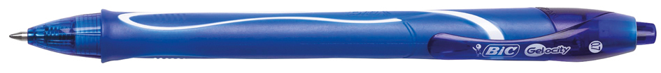 Bic Gel-Ocity Quick Dry Boligrafo de Gel Retractil - Punta Media de 0.7 mm - Tinta de Gel - Anti-Manchas - Secado Ultra Rapido - Color Azul