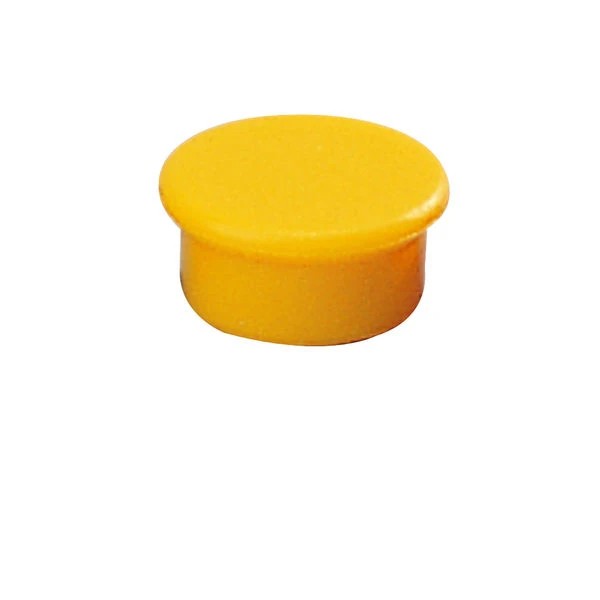 Dahle 95513 Pack de 10 Imanes para Pizarra Blanca - Diametro de 13mm - Color Amarillo