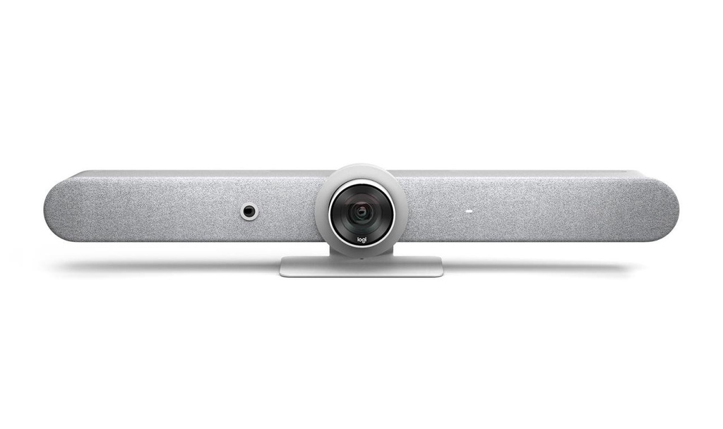 Logitech Rally Bar Sistema de Videoconferencias Ultra HD 4K PTZ WiFi - Todo en Uno - Campo Visual 90º - USB-A, USB-C, HDMI, RJ45 - Mando a Distancia - Color Blanco