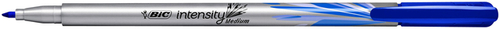 Bic Intensity Medium Rotulador de Punta Media de 0.8mm - Tinta con Base de Agua - Color Azul