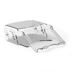 Fellowes Clarity Soporte para Portatil - Ajustable en 6 Alturas - Plataforma con Ranuras - Hasta 6kg - Color Transparente