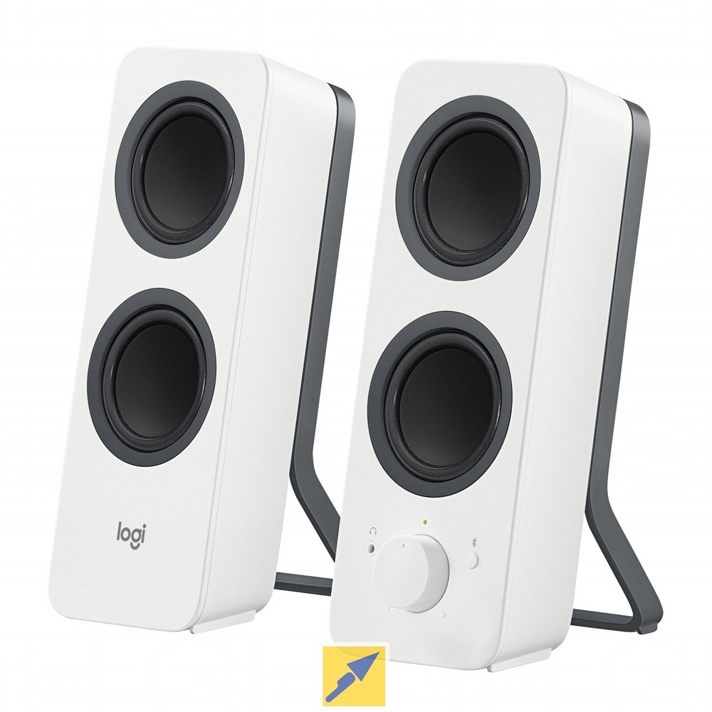 Logitech Z207 Altavoces 2.0 Bluetooth - 10W - Sonido Estereo - Entrada Jack 3.5 mm - Color Blanco