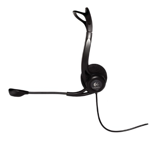 Logitech 960 Auriculares con Microfono USB - Microfono Plegable y Flexible - Controles en Cable - Cable de 2.40m - Color Negro
