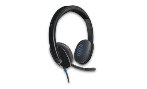 Logitech H540 Auriculares con Microfono USB - Microfono Plegable - Diadema Ajustable - Almohadillas Acolchadas - Controles en Auricular - Cable de 1.80m - Color Negro