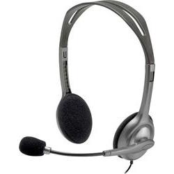 Logitech H111 Auriculares Estereo con Microfono - Microfono Giratorio - Diadema ajustable - Jack 3.5mm - Cable de 1.80m - Color Gris