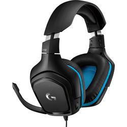 Logitech G432 Auriculares Gaming USB DTS 7.1 con Microfono - Microfono Plegable - Diadema Ajustable - Almohadillas Acolchadas - Altavoces de 50mm - Cable de 2m - Color Negro/Azul