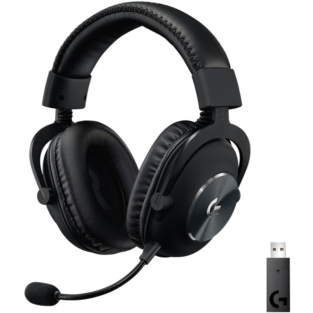 Logitech G Pro X Auriculares Gaming Inalambricos DTS 7.1 con Microfono - Tecnologia Lightspeed - Microfono Flexible - Diadema Ajustable - Almohadillas Acolchadas - Altavoces de 50mm - Color Negro