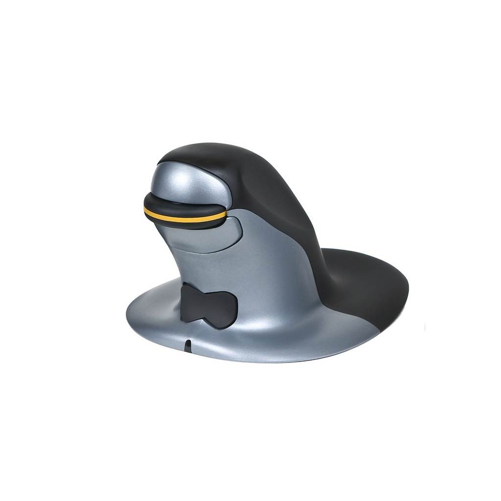 Fellowes Penguin Raton Inalambrico Ergonomico Vertical Ambidiestro - Desplazamiento Rapido y Preciso - Posicion Ergonomica y Natural - 1200dpi - Tamaño M