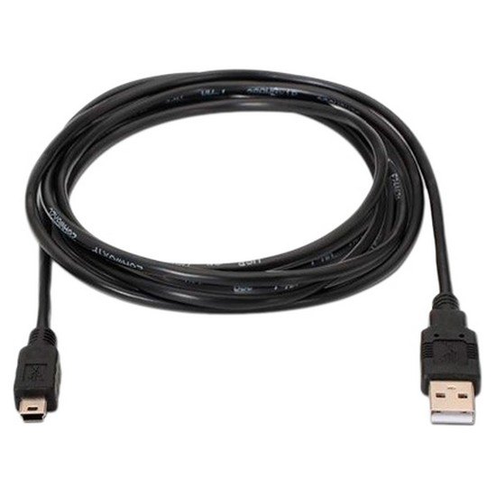 Aisens Cable USB 2.0 - Tipo A Macho a Mini B Macho - 1.0m - Color Negro