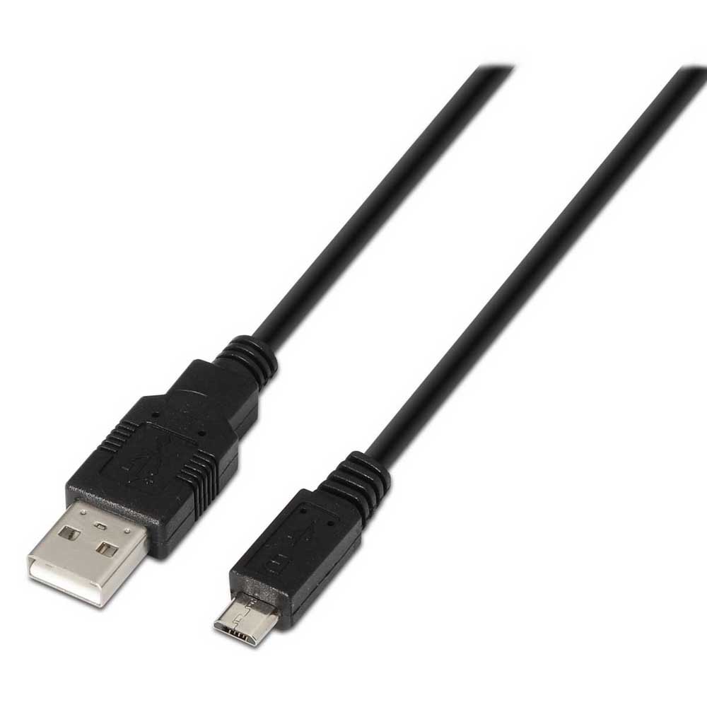 Aisens Cable USB 2.0 - Tipo A Macho a Micro B Macho - 0.8m - Color Negro