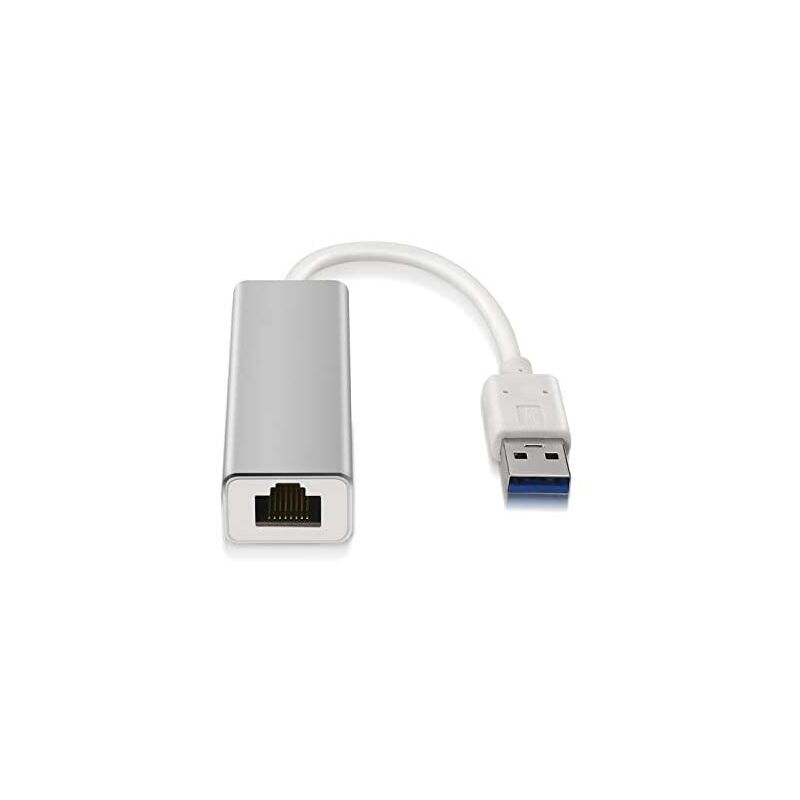 Aisens Conversor Adaptador de Red RJ45 a USB 3.0 Gigabit 10/100/1000 Mbps - Color Plata