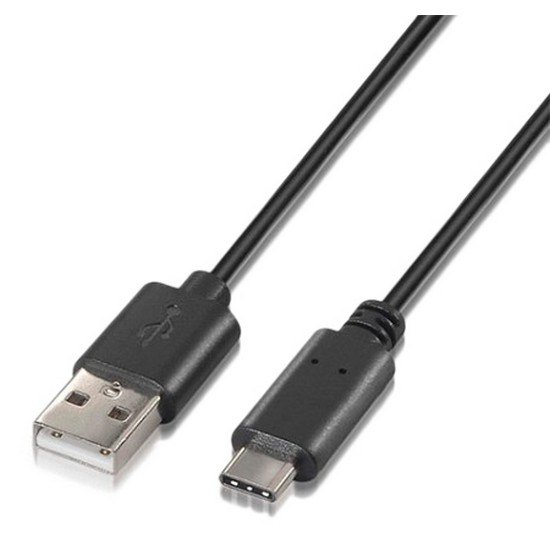 Aisens Cable USB Tipo C a USB A 2.0 - Carga Rapida - 2.0m - Color Negro