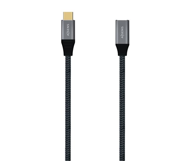 Aisens Cable USB 3.2 GEN2x2 Aluminio 20GBPS 5A 100W - TIPOUSB-C/M-USB-C/H - 1.0M - Color Gris