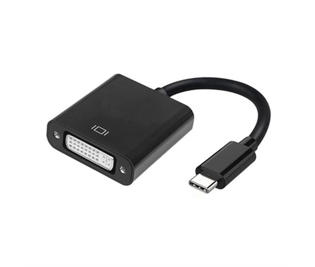 Aisens Conversor USB-C a DVI-I - USB-C/M-DVI 24+5/H - 15cm - Color Negro