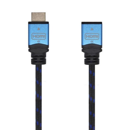 Aisens Cable HDMI V2.0 Prolongador Premium Alta Velocidad / HEC 4K@60Hz 18Gbps - A/M-A/H - 2.0M - Color Negro