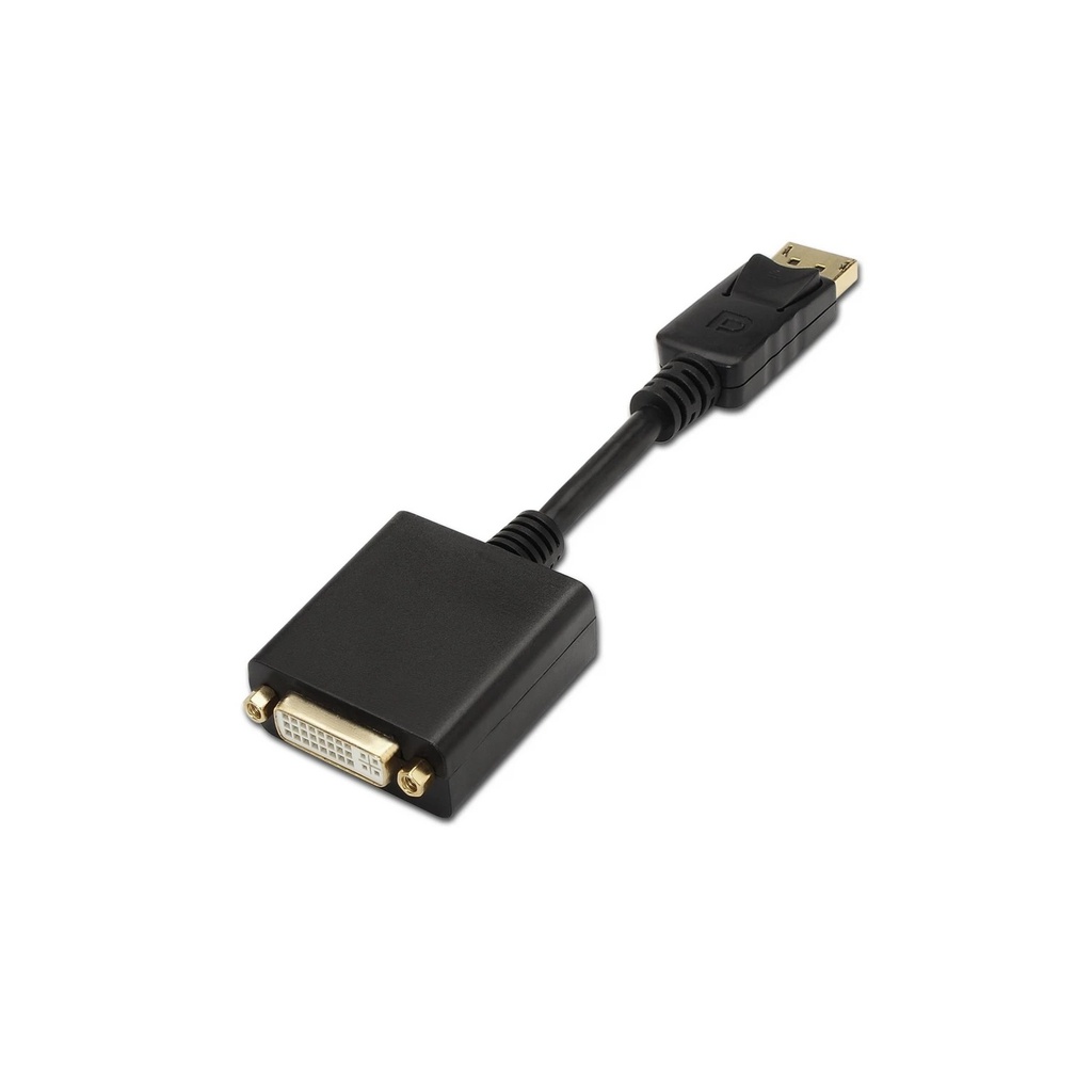 Aisens Conversor Displayport a DVI Single Link - DP/M-DVI/H - 15cm - Color Negro