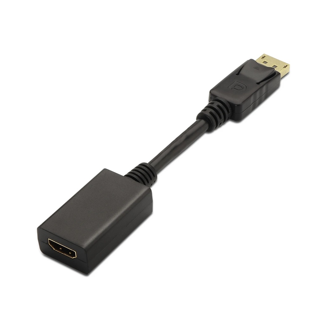 Aisens Conversor Displayport a HDMI - DP/M-HDMI A Hembra - 15cm - Color Negro