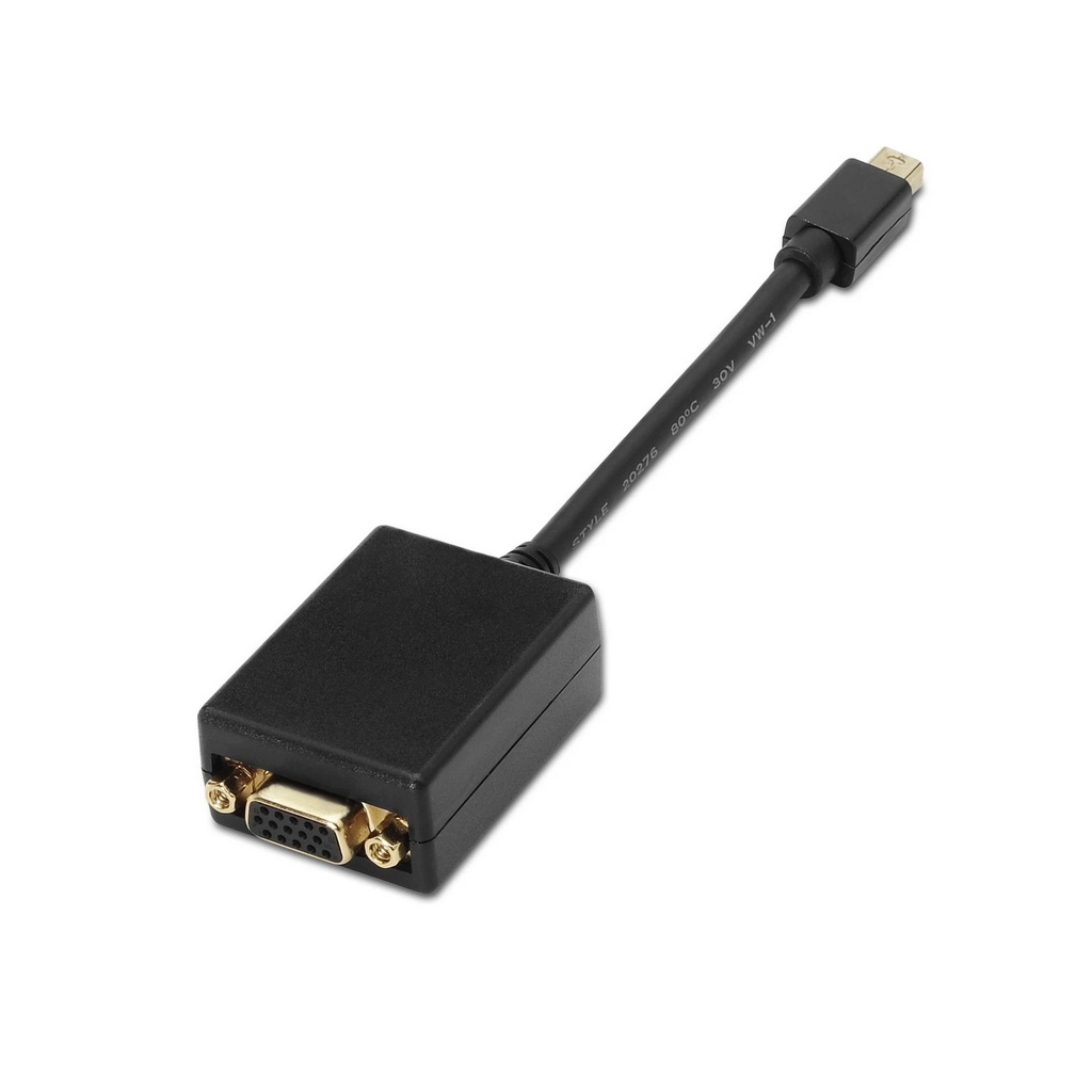 Aisens Conversor Mini DP a SVGA - mDP/M-SVGA Hembra - 15cm - Color Negro
