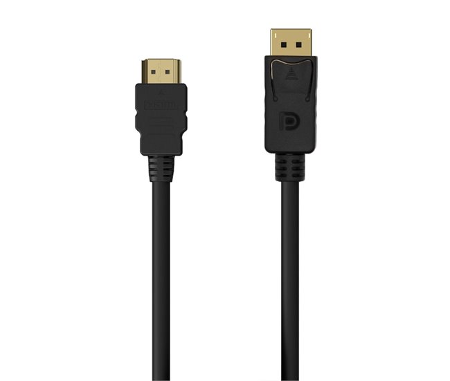 Aisens Cable Conversor DisplayPort a HDMI - DP/M-HDMI/M - 1.5M - Color Negro