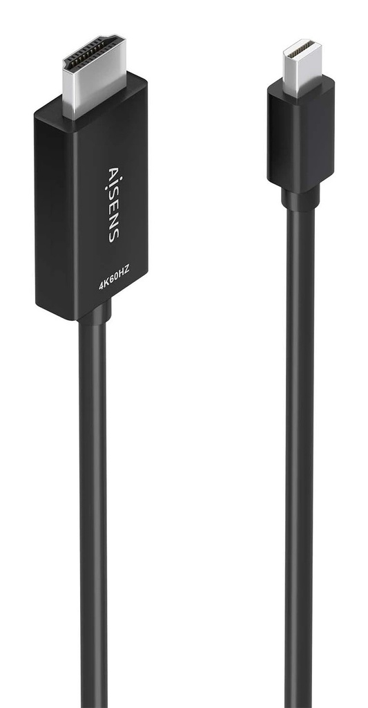 Aisens Cable Conversor MINI DP a HDMI 4K@60HZ - MINI DP/M-HDMI/M - 2.0m - Color Negro