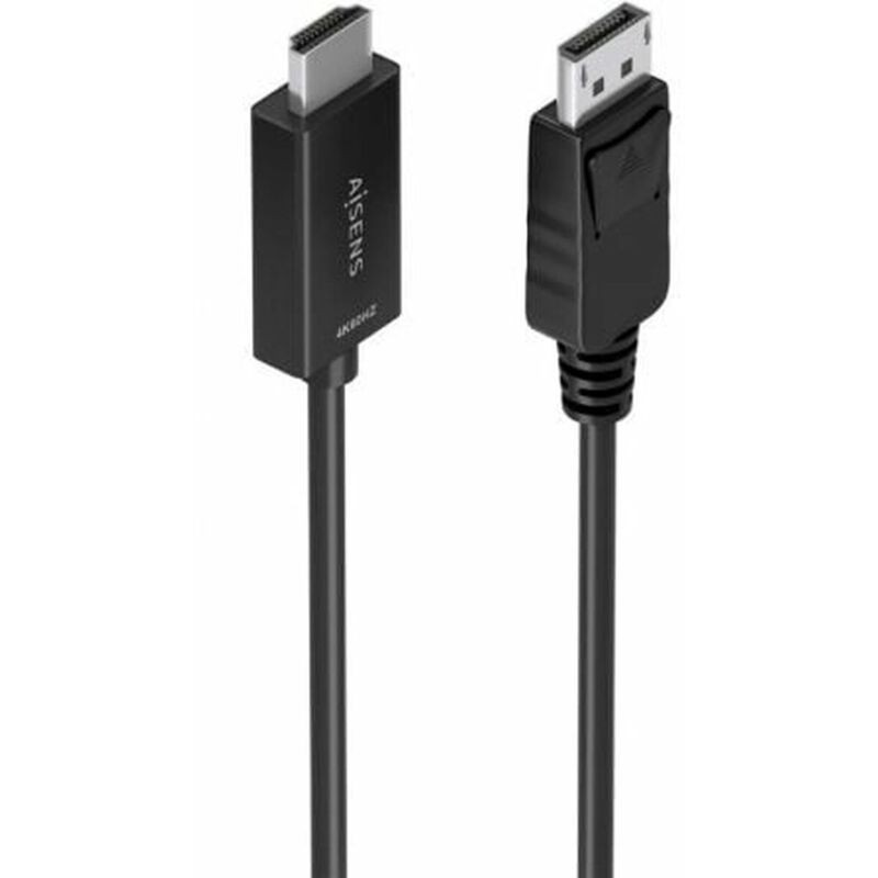 Aisens Cable Conversor DISPLAYPORT a HDMI 4K@60HZ - DP/M-HDMI/M - 0.6m - Color Negro