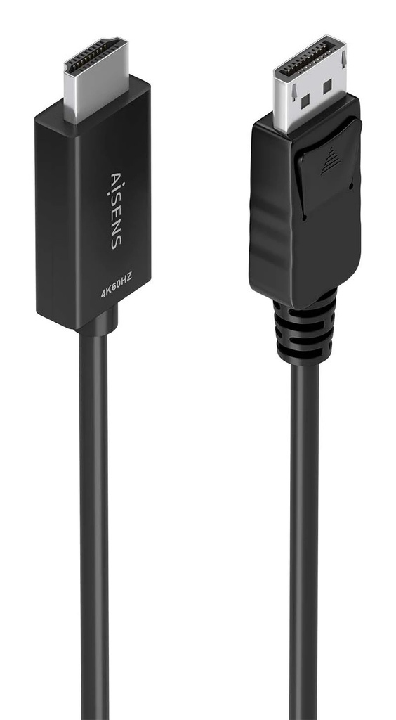 Aisens Cable Conversor DISPLAYPORT a HDMI 4K@60HZ - DP/M-HDMI/M - 1.0m - Color Negro