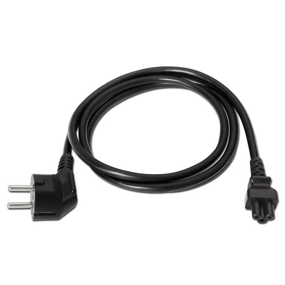 Aisens Cable Alimentacion Trebol - CEE7 Acodado/M-C5/H - 1.5m - 100% Cobre Puro AWG18 - Color Negro