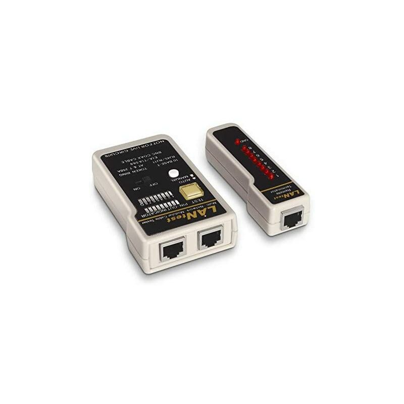 Aisens Testeador para Cable RJ11/RJ12/RJ45 - Coaxial - Color Gris