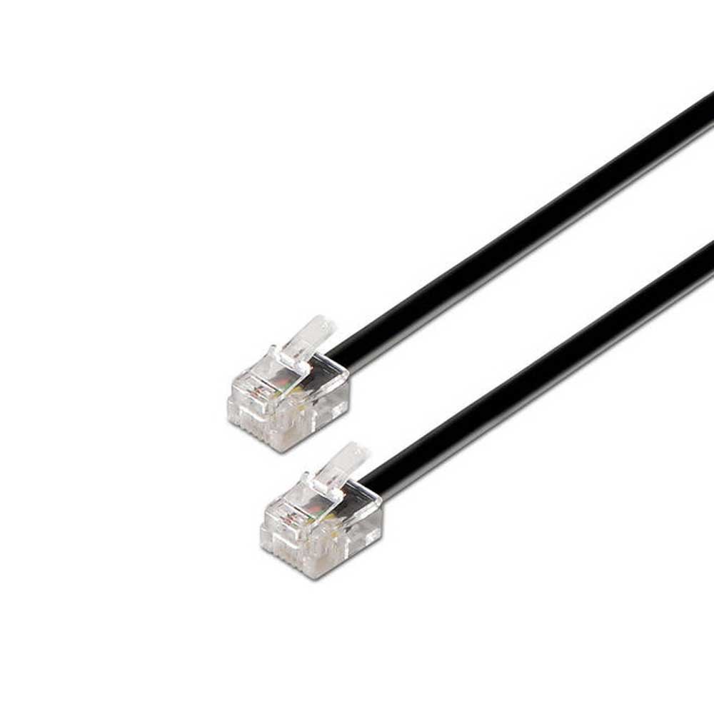 Aisens Cable de Telefono 6P4C - M-M - 2.0m - Color Negro