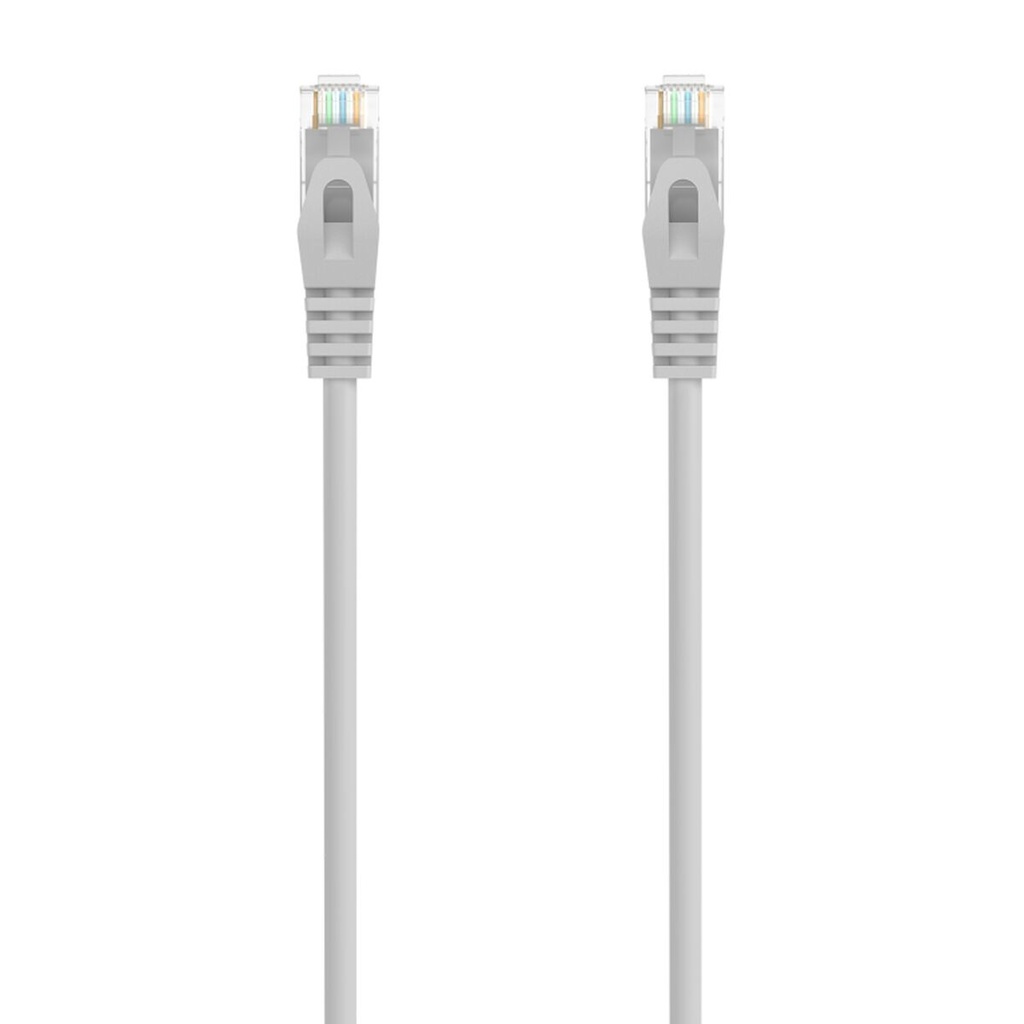 Aisens Cable de Red Latiguillo RJ45 LSZH Cat.6A 500 MHZ UTP AWG24 - 0.3m - Libre de Halogenos - 10 Gigabit/s - Color Gris
