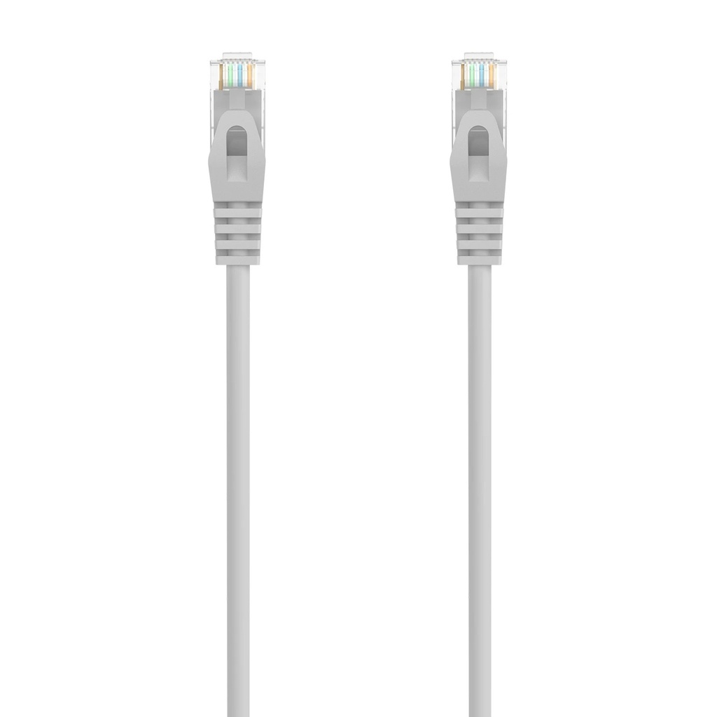 Aisens Cable de Red Latiguillo RJ45 LSZH Cat.6A 500 MHZ UTP AWG24 - 1.5m - Libre de Halogenos - 10 Gigabit/s - Color Gris