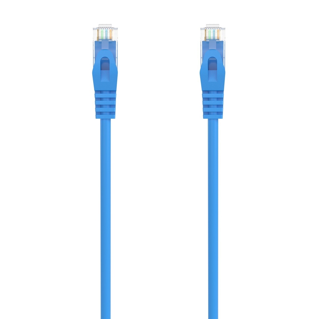 Aisens Cable de Red Latiguillo RJ45 LSZH Cat.6A 500 MHZ UTP AWG24 - 0.50m - Libre de Halogenos - 10 Gigabit/s - Color Azul