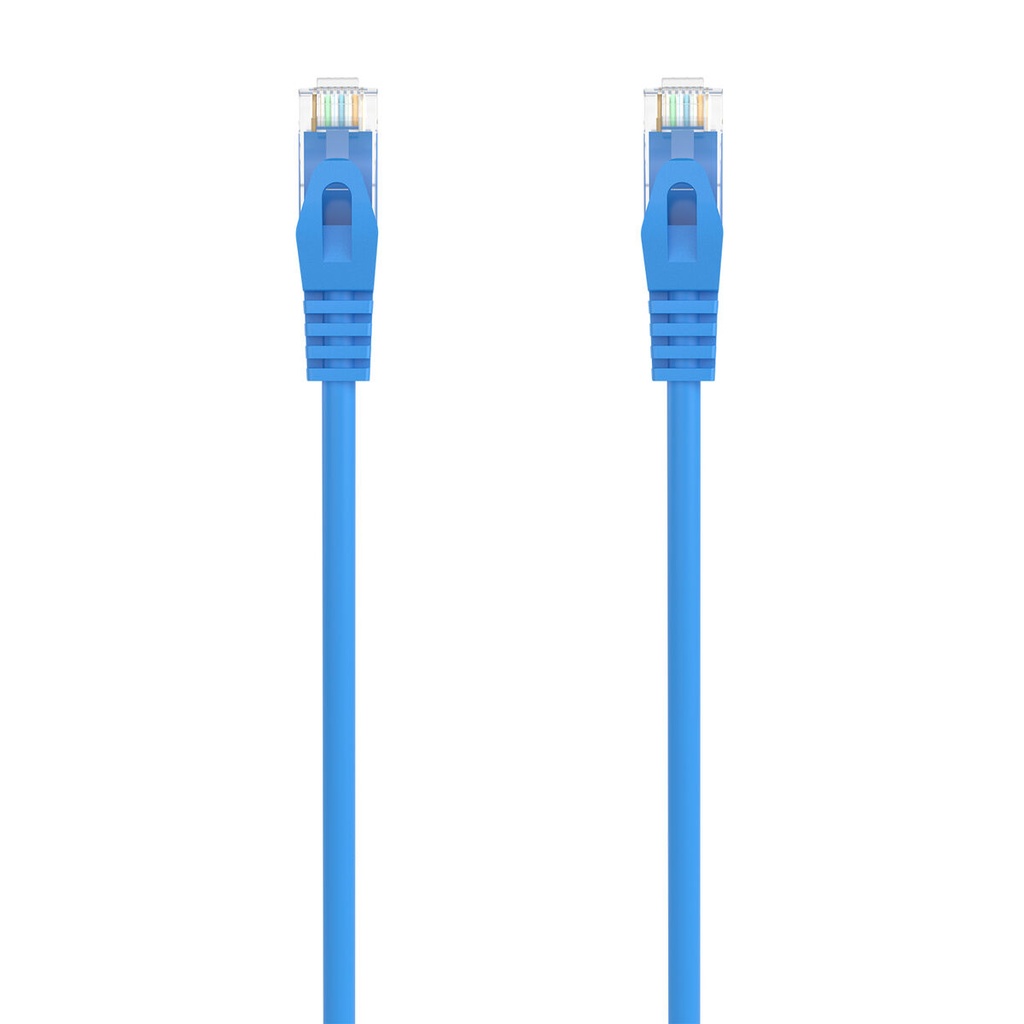 Aisens Cable de Red Latiguillo RJ45 LSZH Cat.6A 500 MHZ UTP AWG24 - 1m - Libre de Halogenos - 10 Gigabit/s - Color Azul