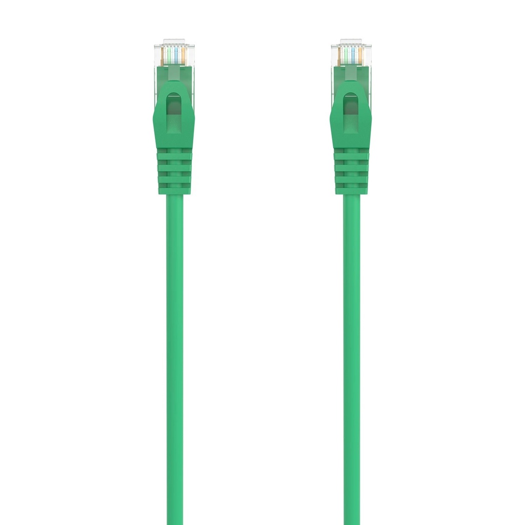Aisens Cable de Red Latiguillo RJ45 LSZH Cat.6A 500 MHZ UTP AWG24 - 2m - Libre de Halogenos - 10 Gigabit/s - Color Verde