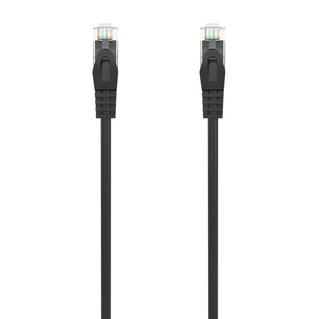 Aisens Cable de Red Latiguillo RJ45 LSZH Cat.6A 500 MHZ UTP AWG24 - 0.3m - Libre de Halogenos - 10 Gigabit/s - Color Negro