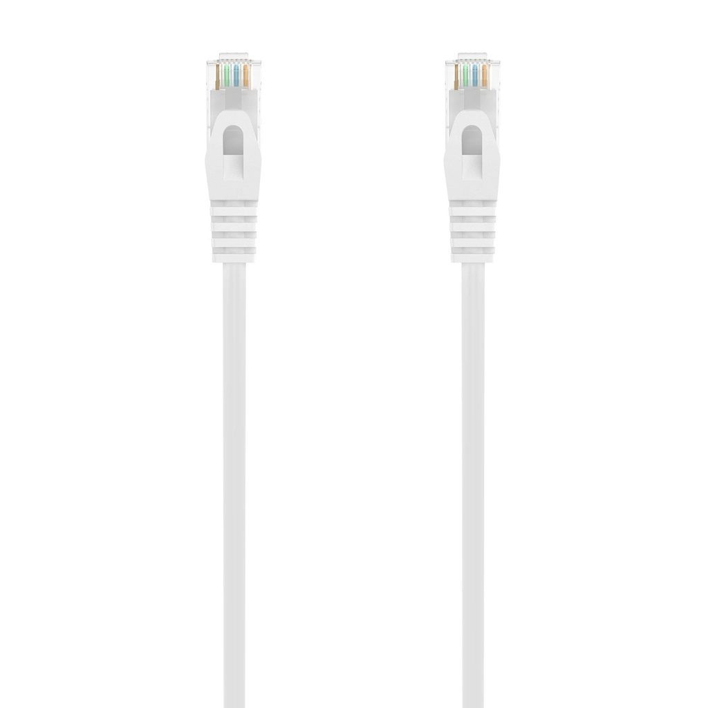 Aisens Cable de Red Latiguillo RJ45 LSZH Cat.6A 500 MHZ UTP AWG24 - 1m - Libre de Halogenos - 10 Gigabit/s - Color Blanco