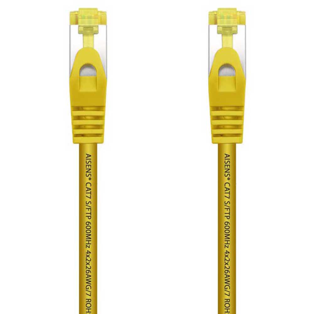 Aisens Cable de Red Latiguillo RJ45 LSZH Cat.7 600 MHz S/FTP PIMF AWG26 - 0.5M - Color Amarillo
