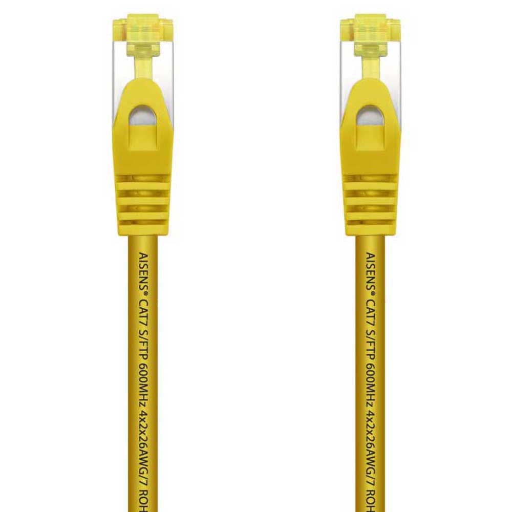 Aisens Cable de Red Latiguillo RJ45 LSZH Cat.7 600 MHz S/FTP PIMF AWG26 - 1.0M - Color Amarillo