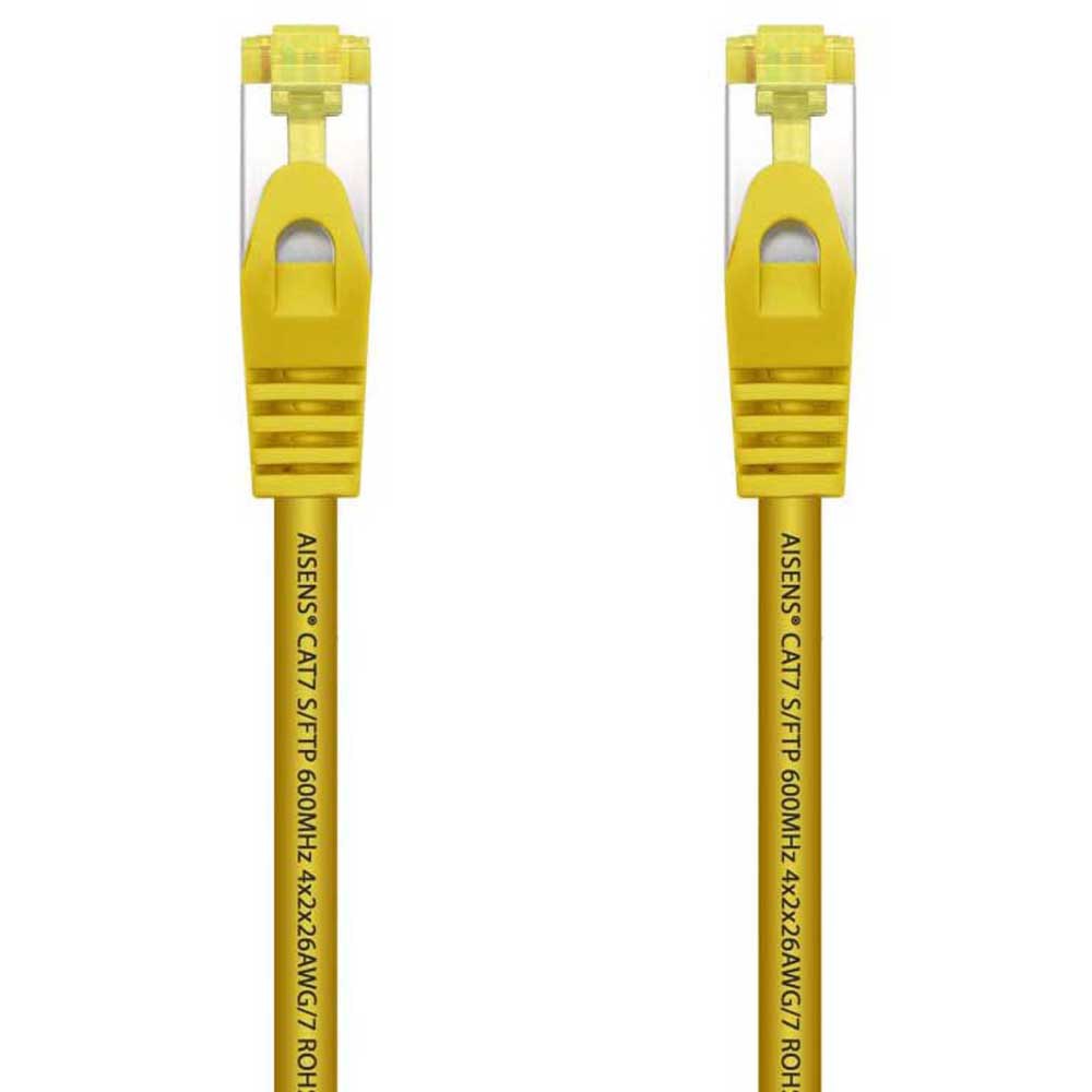Aisens Cable de Red Latiguillo RJ45 LSZH Cat.7 600 MHz S/FTP PIMF AWG26 - 2.0M - Color Amarillo