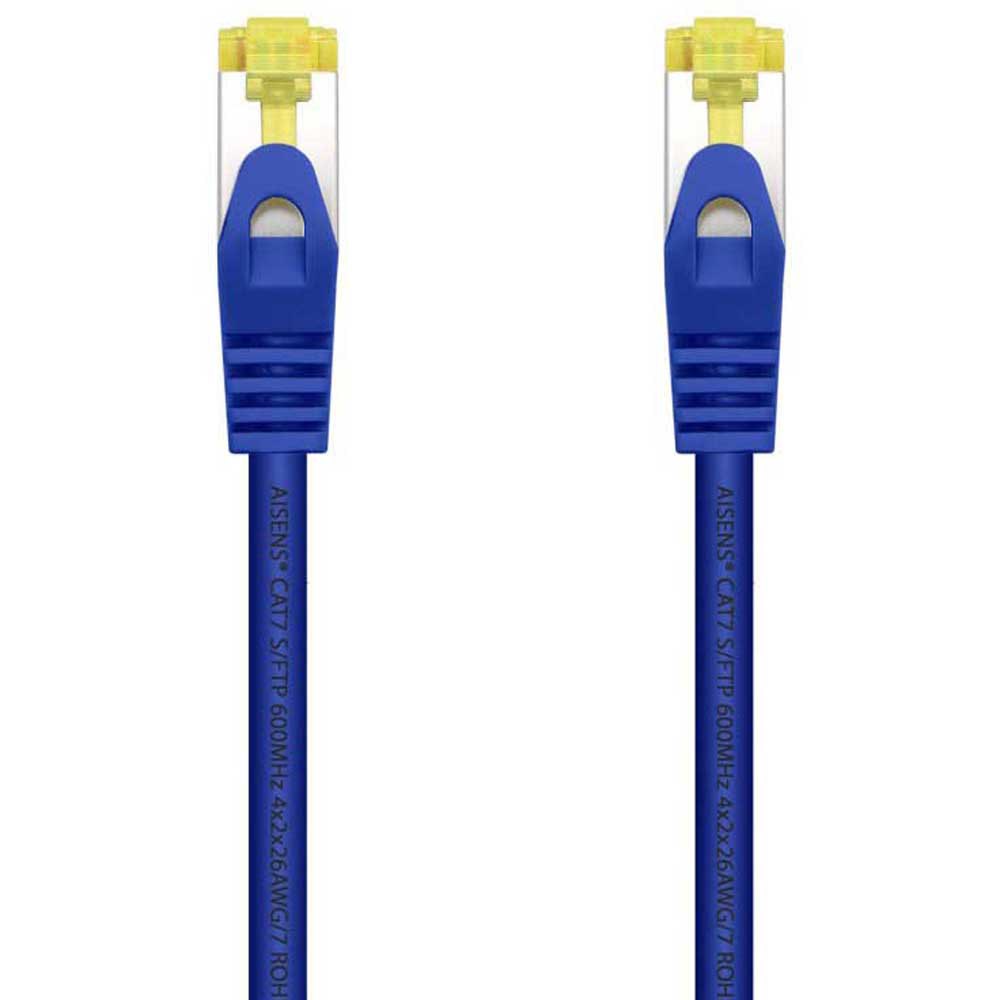 Aisens Cable de Red Latiguillo RJ45 LSZH Cat.7 600 MHz S/FTP PIMF AWG26 - 0.5M - Color Azul