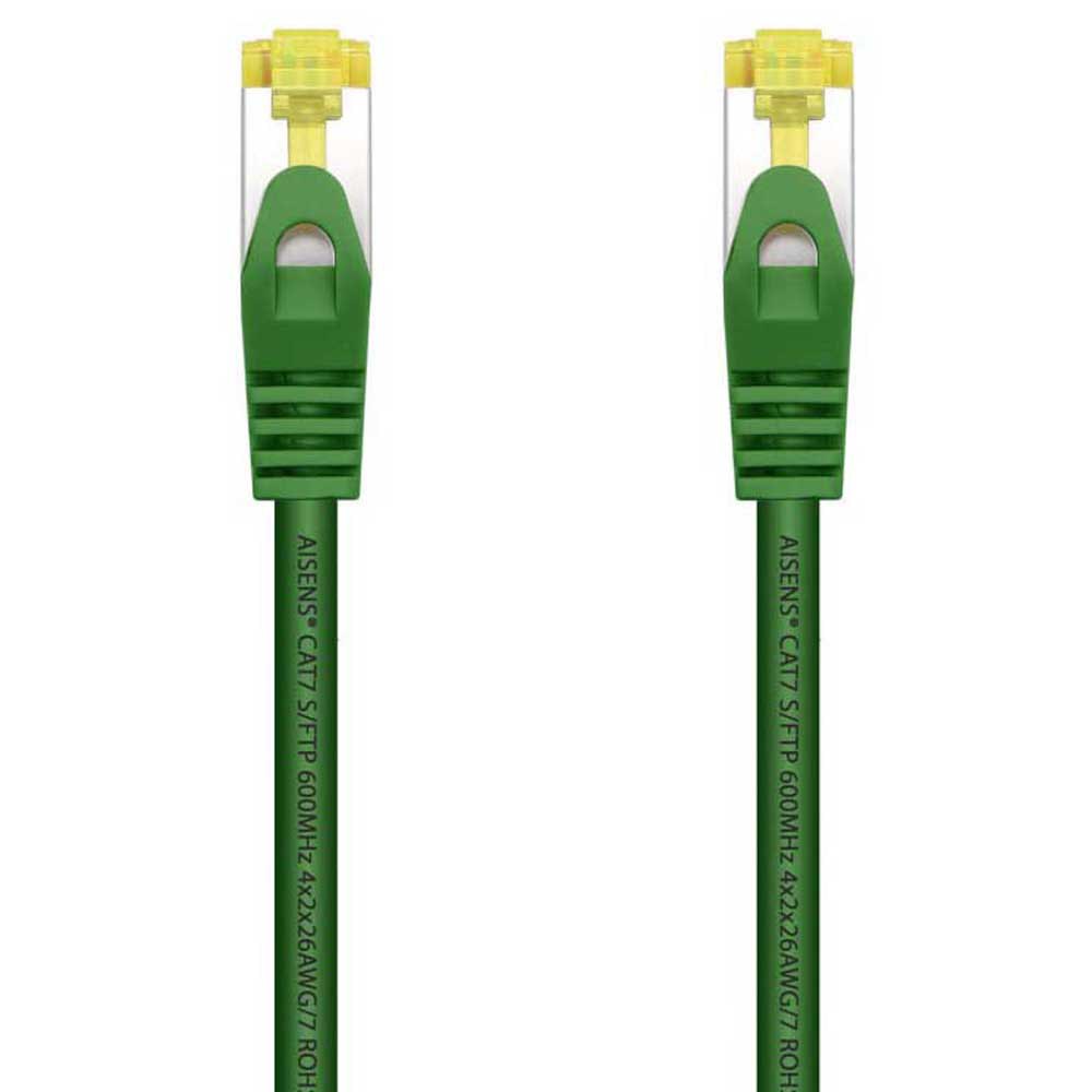 Aisens Cable de Red Latiguillo RJ45 LSZH Cat.7 600 MHz S/FTP PIMF AWG26 - 0.5M - Color Verde