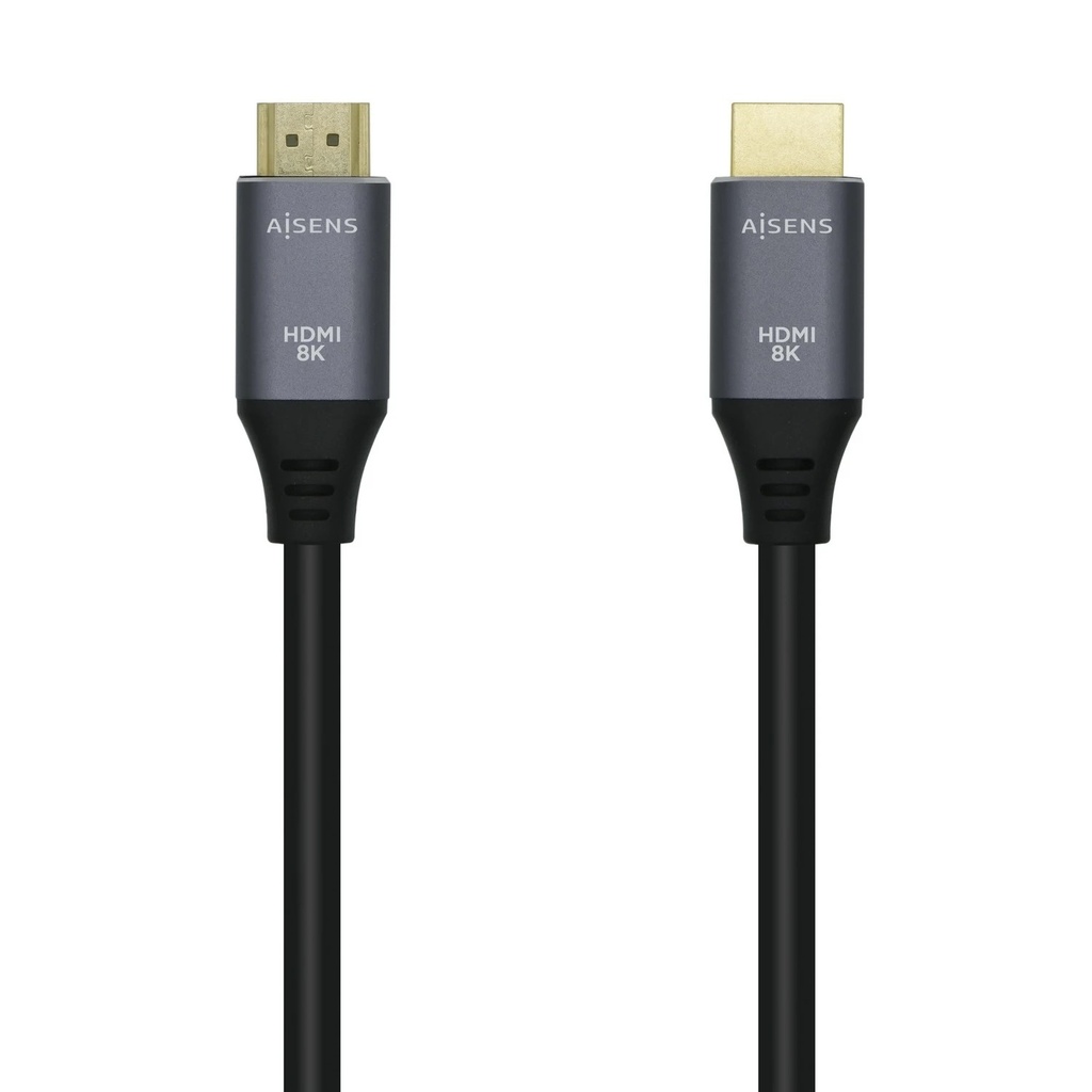 Aisens Cable HDMI V2.1 Ultra Alta Velocidad 8K@60Hz 48Gbps - A/M-A/M - 1.5m - Color Negro