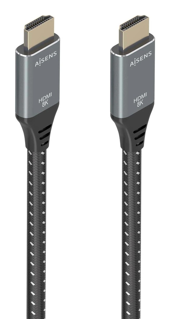 Aisens Cable HDMI V2.1 Ultra Alta Velocidad / HEC 8K@60Hz 48Gbps - A/M-A/M - 5m - Color Gris