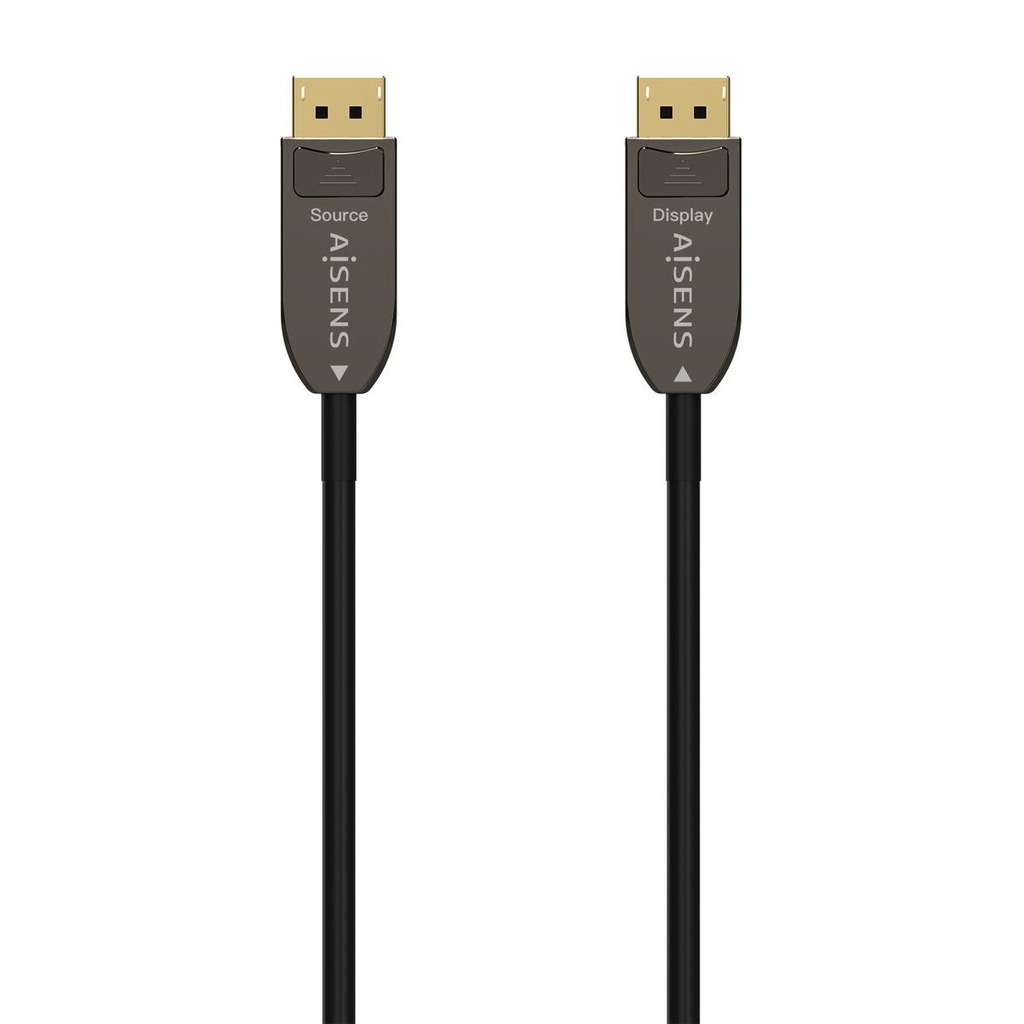 Aisens Cable DisplayPort AOC V1.4 8K@60HZ 4K@120Hz 4:4:4 32.4GBPS - DP/M-DP/M - 30M - Color Negro