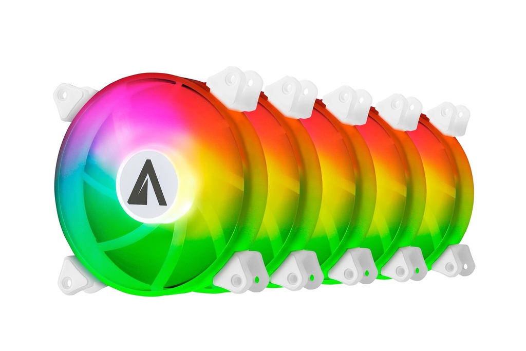 Abysm Gaming Arclight Pack de 5 Ventiladores 120mm con Iluminacion ARGB - Velocidad Max. 1500rpm - Incluye Controlador y Mando a Distancia