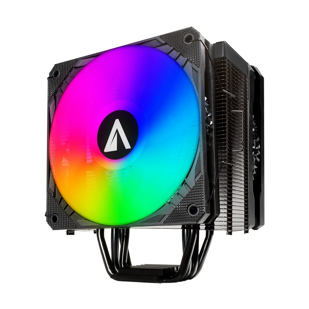Abysm Gaming Snow IV ARGB Ventilador CPU 120mm con Disipador 4 Heatpipes - Iluminacion ARGB - Velocidad Max. 1600rpm - Color Negro