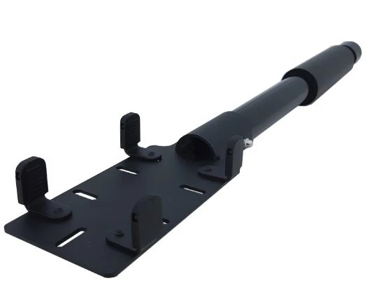 Approx Soporte para Datafono con Brazo Extensible - Longitud 40cm - Zona Engomada y Clips de Sujecion - Gestion de Cables