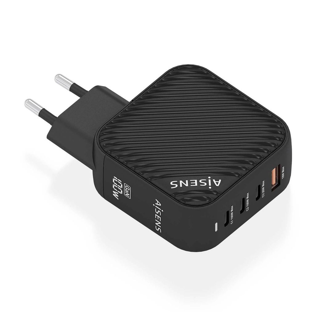 Aisens Cargador GAN 100W - 3xUSB-C PD3.0 QC4.0 - 1xUSB-A QC3.0