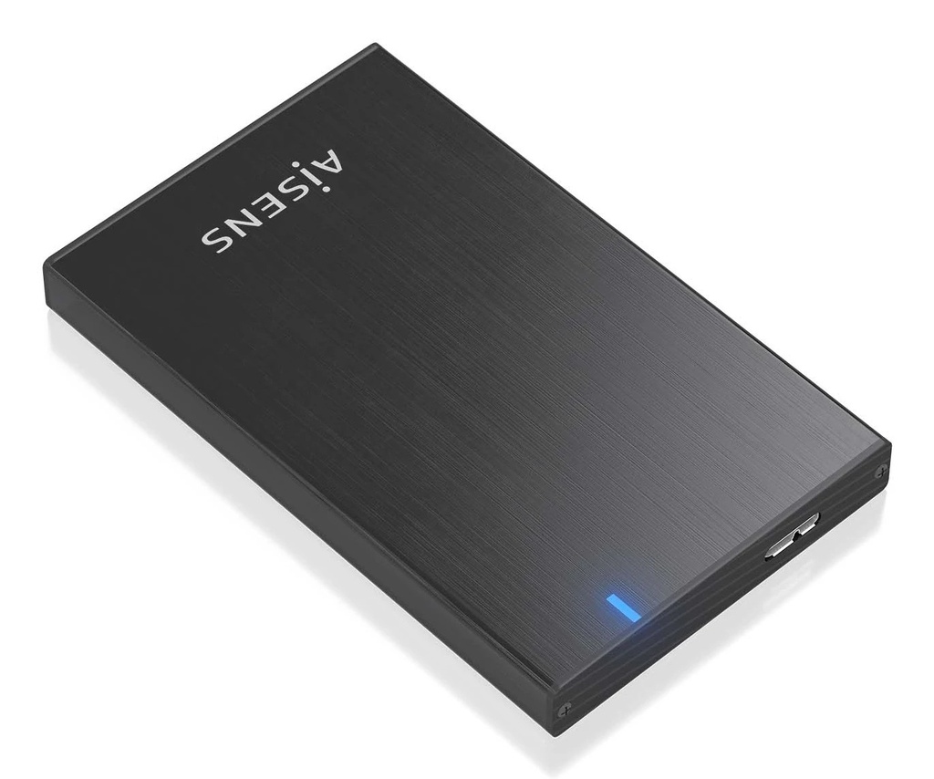 Aisens Caja Externa 2,5" ASE-2527B 9.5mm SATA a USB 3.0/USB3.1 GEN1 - Color Negro