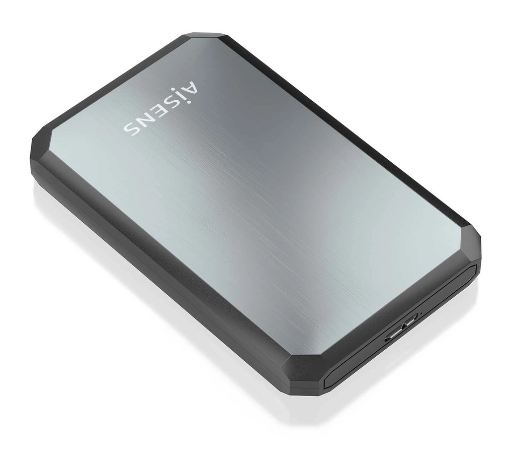 Aisens Caja Externa 2,5" ASE-2529B 9.5mm SATA a USB 3.0/USB3.1 GEN1 - Color Negro/Gris